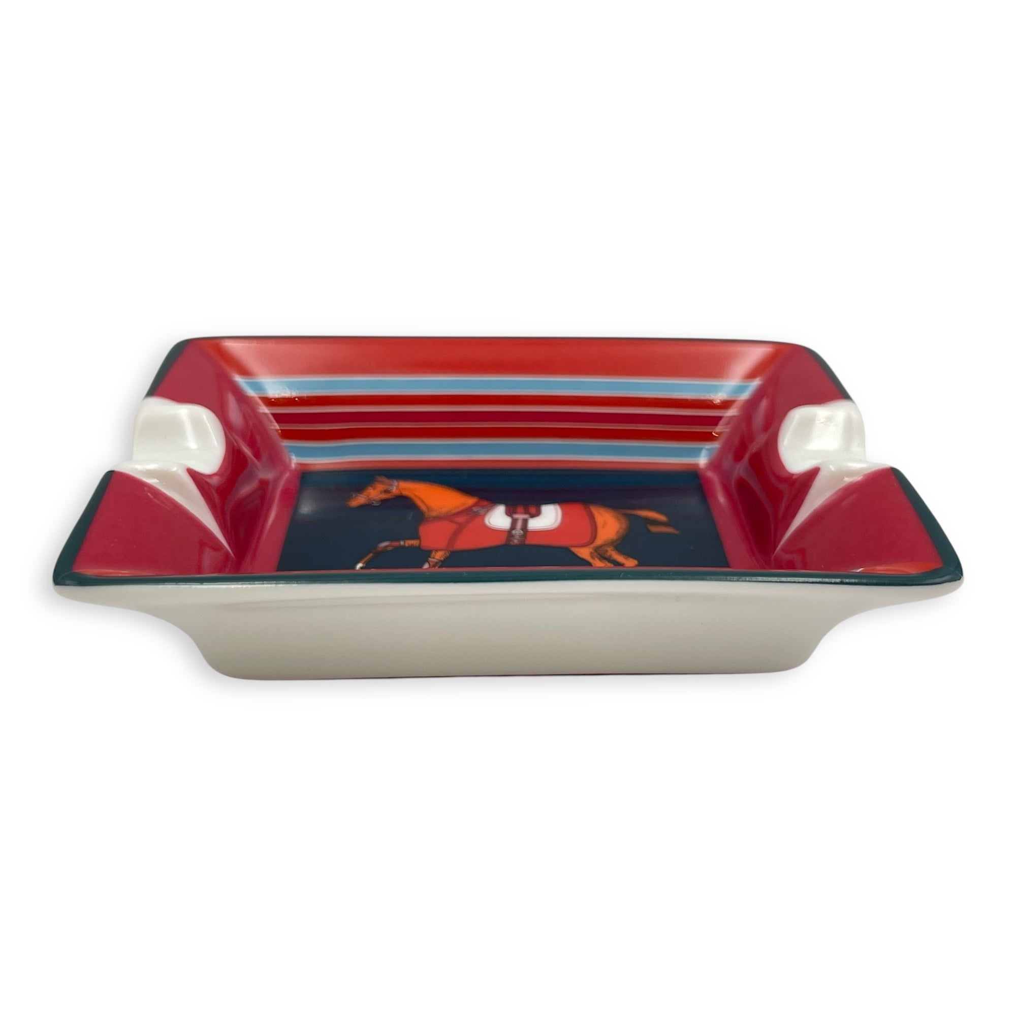 Rocabar A Cheval Set of 2 Mini Ashtray Rouge/Vert Ashtray