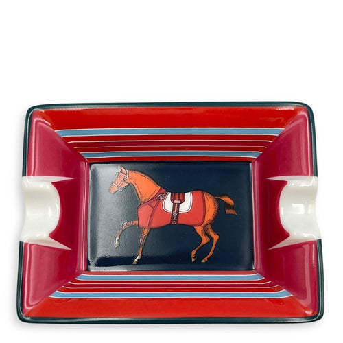 Rocabar A Cheval Set of 2 Mini Ashtray Rouge/Vert Ashtray