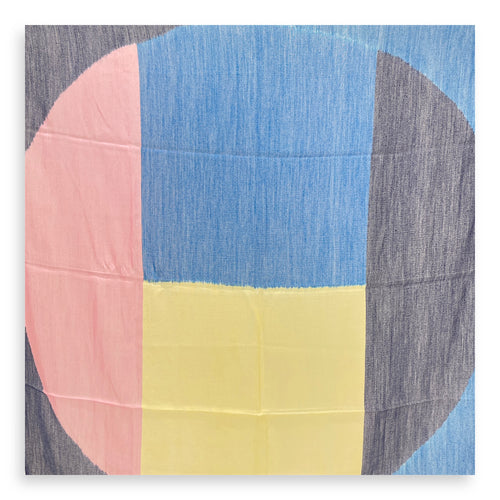 H 2002 100 Rose/Indigo/Jaune Scarf