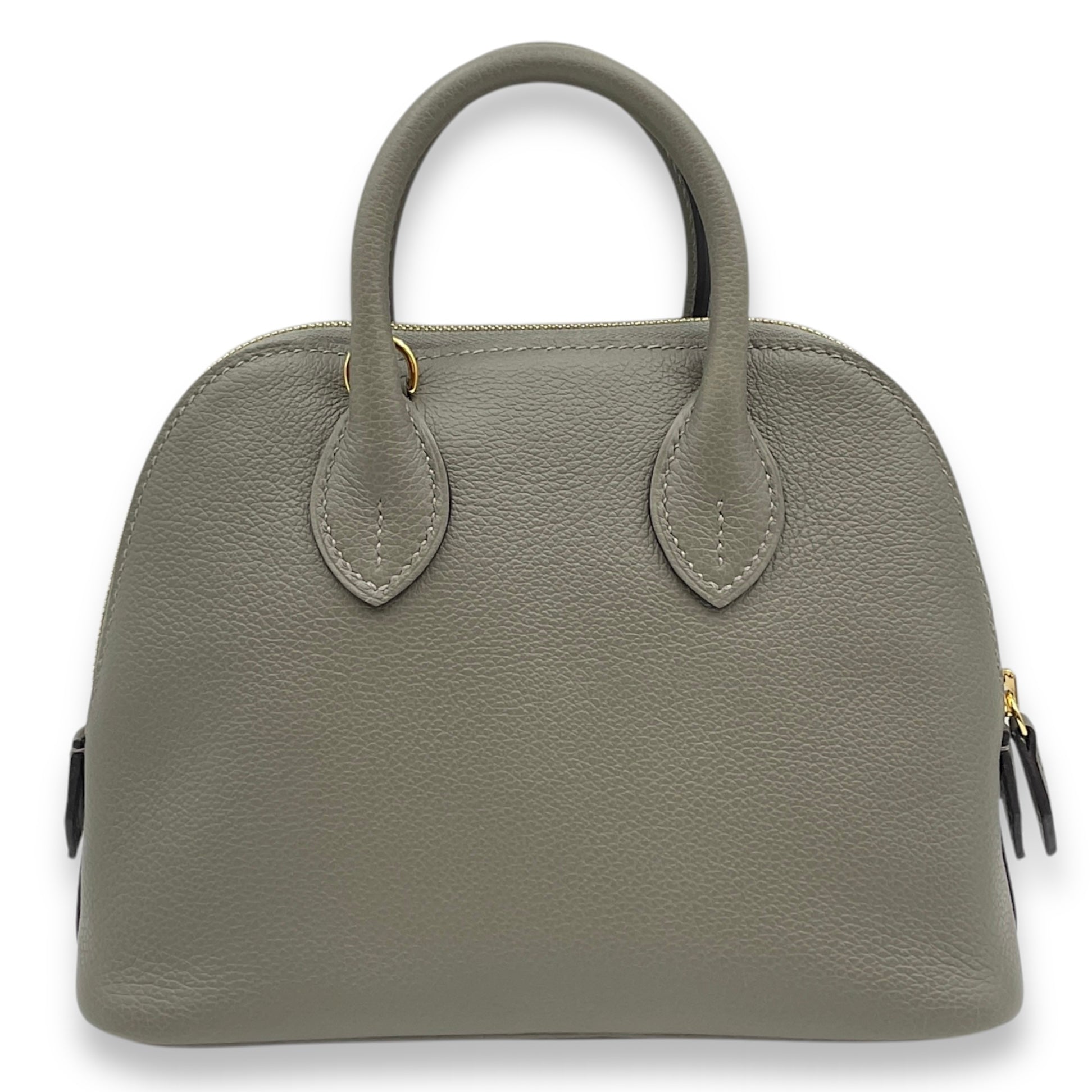 Bolide 1923 Mini Gris Meyer in Evercolor, Gold hardware
