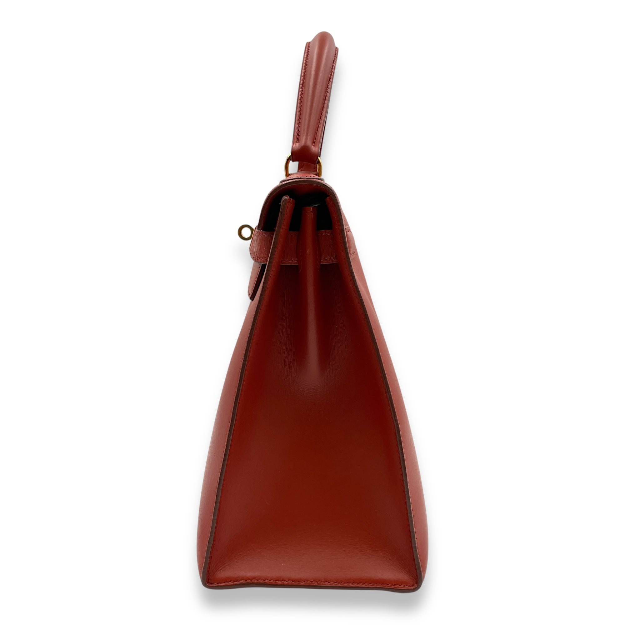 Sellier Kelly 28 Red in Box, Gold hardware