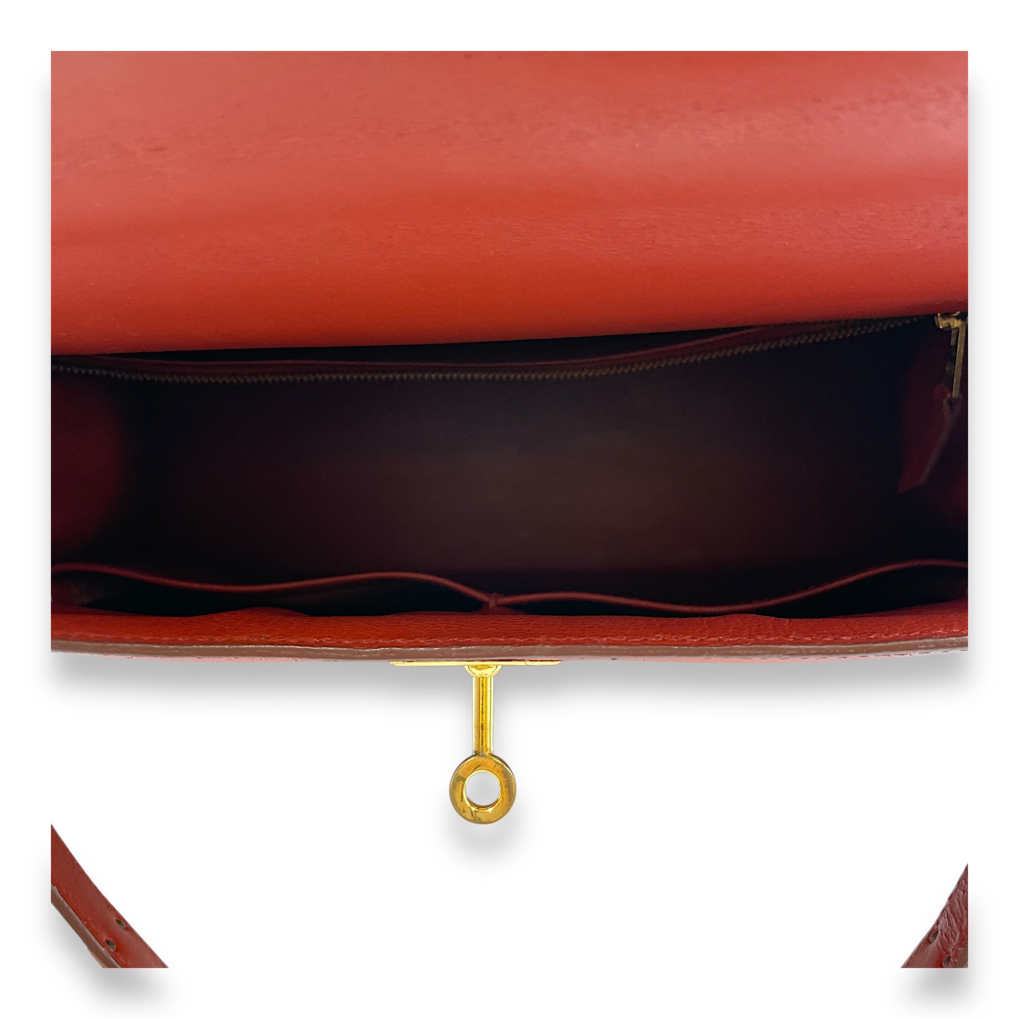 Sellier Kelly 28 Red in Box, Gold hardware