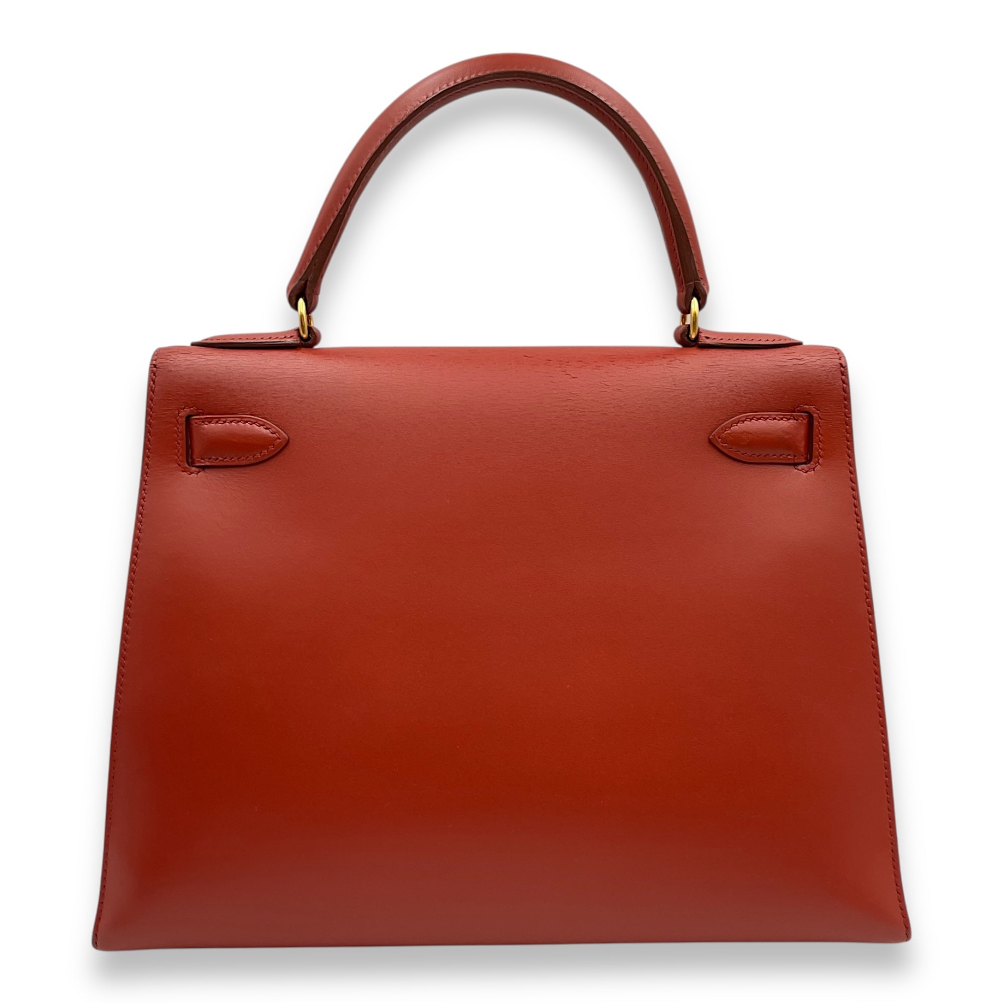 Sellier Kelly 28 Red in Box, Gold hardware