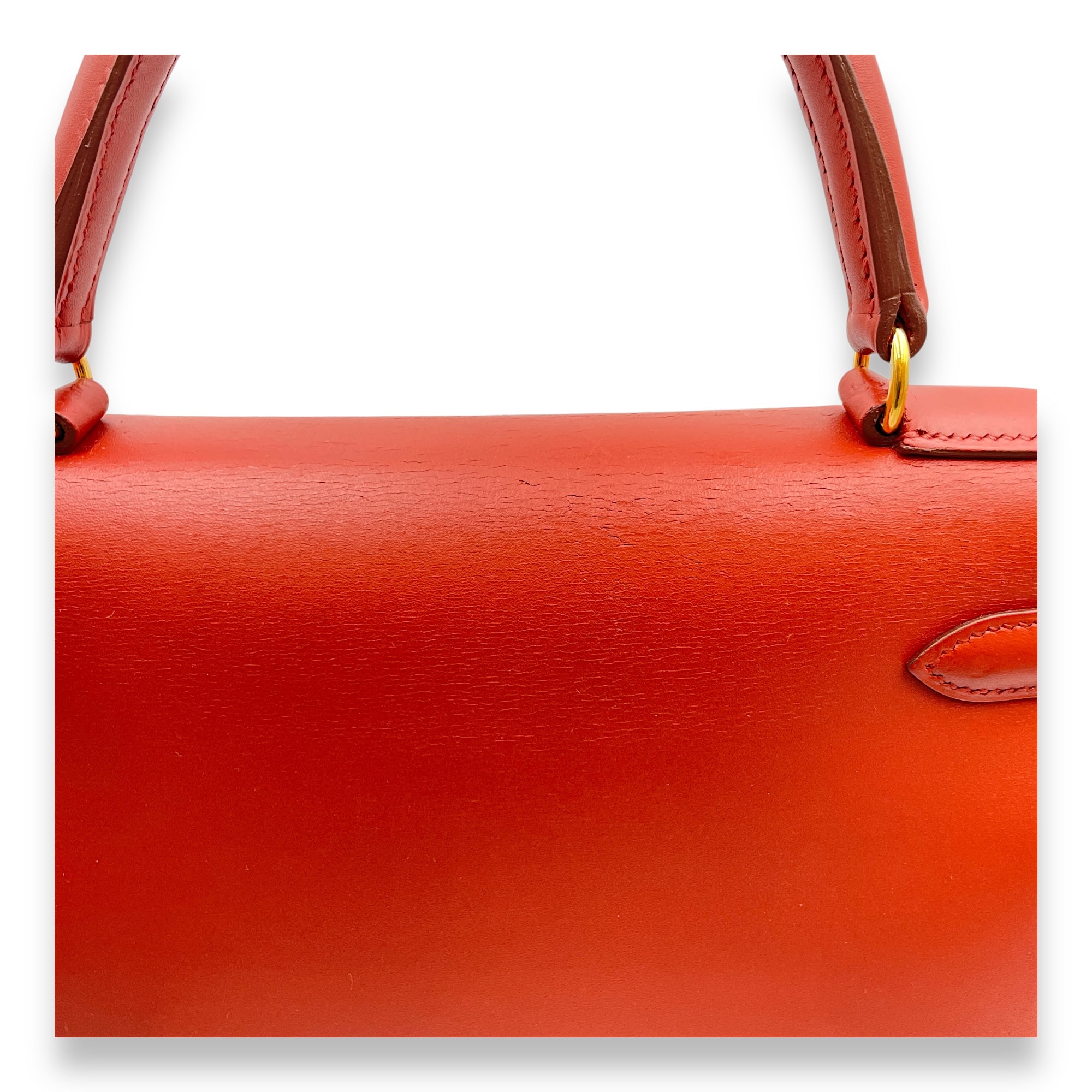 Sellier Kelly 28 Red in Box, Gold hardware
