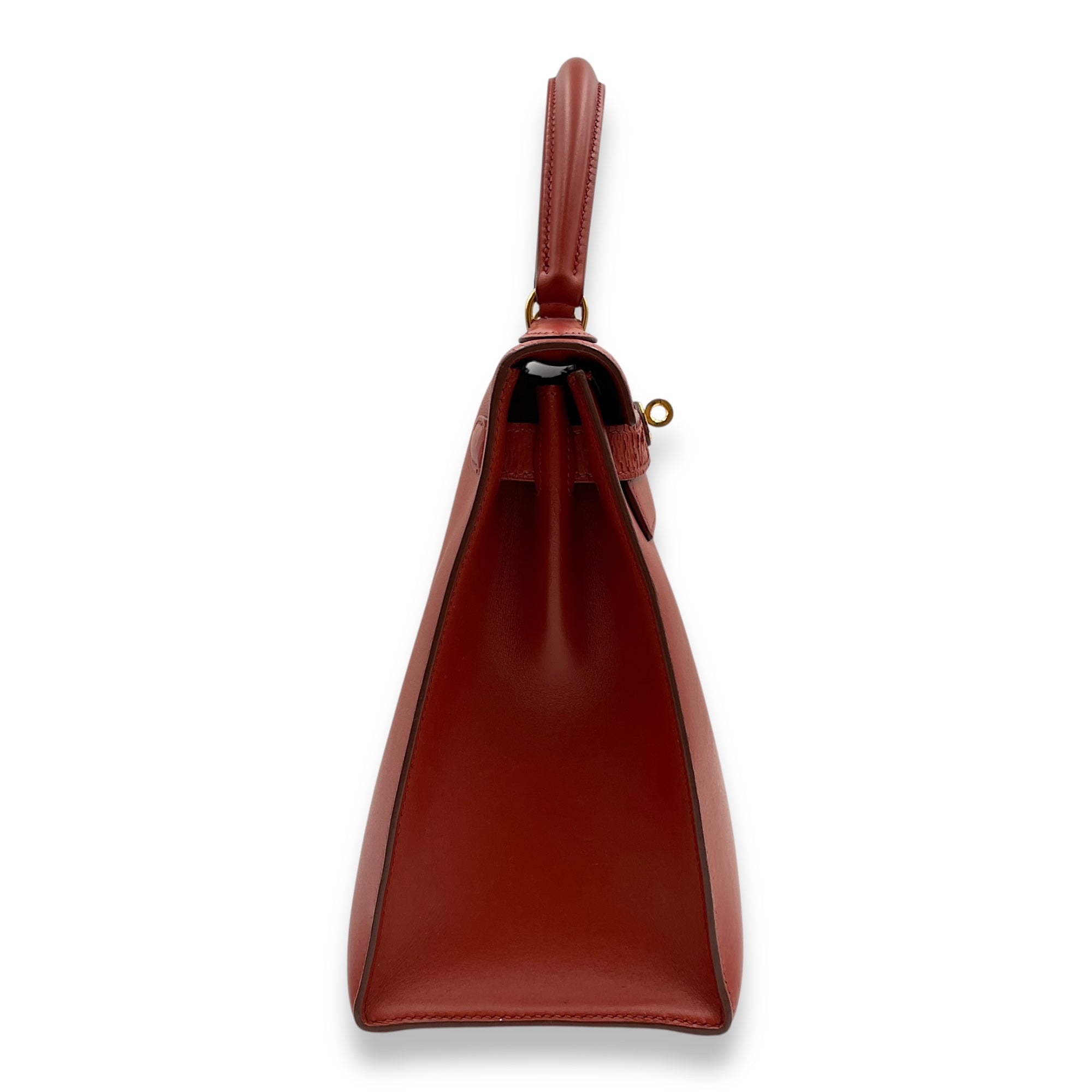 Sellier Kelly 28 Red in Box, Gold hardware