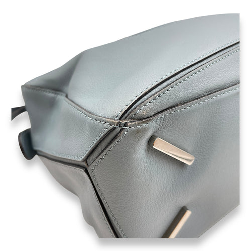 Puzzle Bag Medium Blue Shoulder Bag in Calfskin, Silver hardware