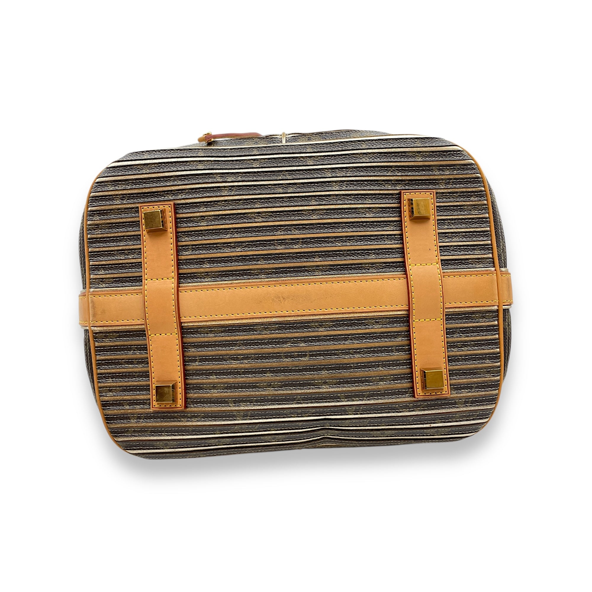 Limited Edition Peche Monogram Eden Neo Grey/Metallic Gold Bucket Bag in Canvas Gold hardware CL2506-13418 5