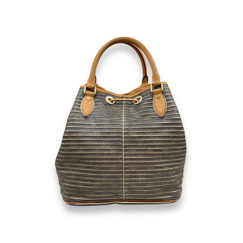 Limited Edition Peche Monogram Eden Neo Grey/Metallic Gold Bucket Bag in Canvas Gold hardware CL2506-13418 2