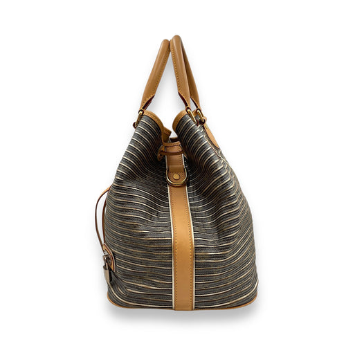 Limited Edition Peche Monogram Eden Neo Grey/Metallic Gold Bucket Bag in Canvas Gold hardware CL2506-13418 4