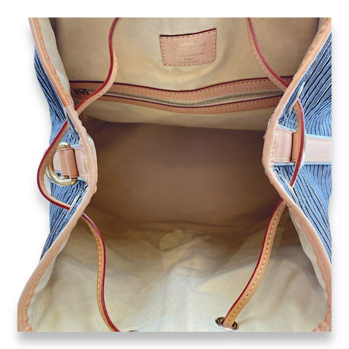 Limited Edition Peche Monogram Eden Neo Grey/Metallic Gold Bucket Bag in Canvas Gold hardware CL2506-13418 6