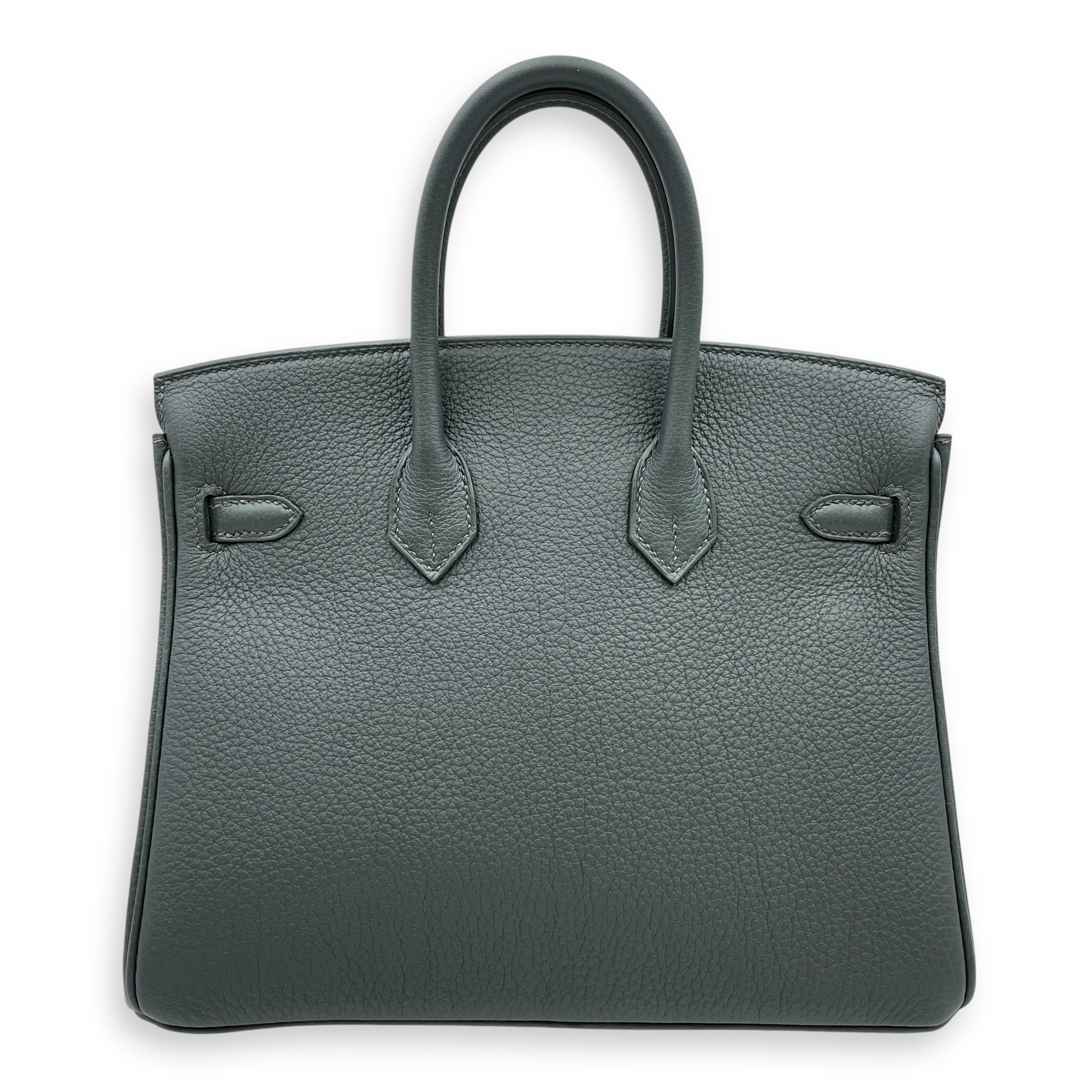 Birkin 25 Vert Mangrove in Togo, Permabrass hardware