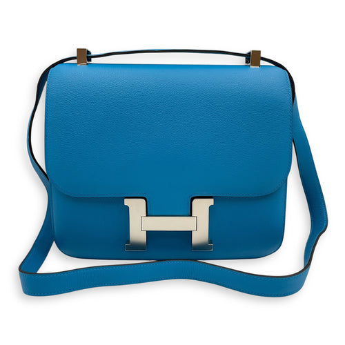 Constance 24 Blue Zanzibar in Evercolor, Palladium hardware
