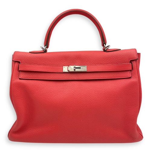 Kelly 35 Bougainvillier in Clemence Palladium hardware