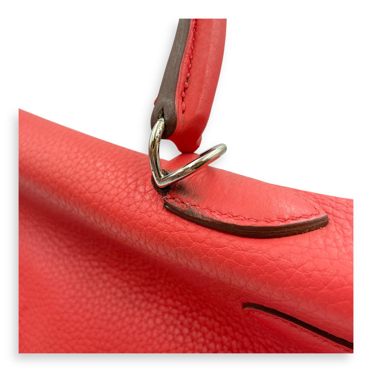 Kelly 35 Bougainvillier in Clemence Palladium hardware