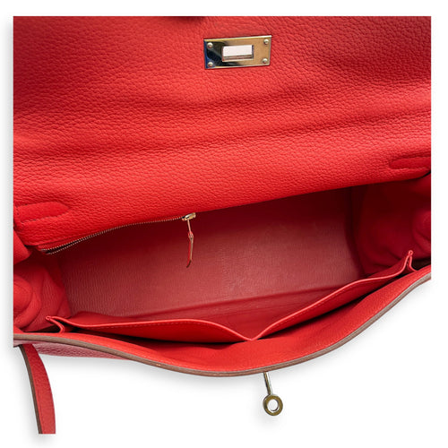 Kelly 35 Bougainvillier in Clemence Palladium hardware
