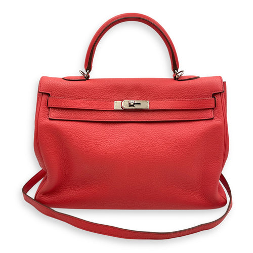 Kelly 35 Bougainvillier in Clemence Palladium hardware
