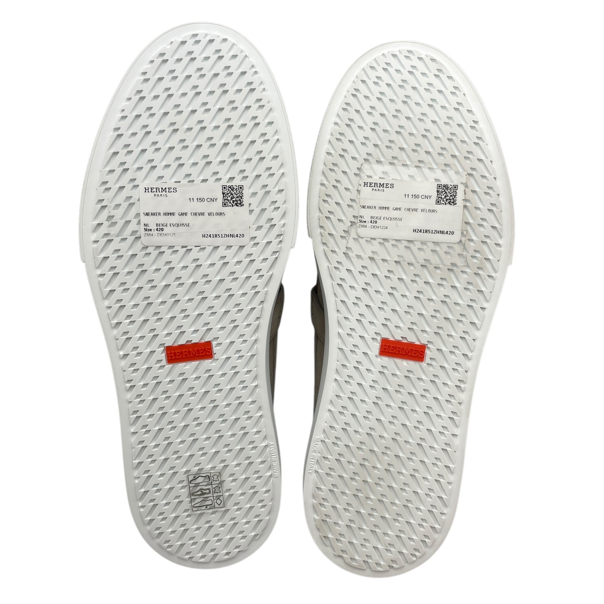 Game 42 Beige Esquisse Slip-on Sneakers in Cherve Leather, Palladium hardware