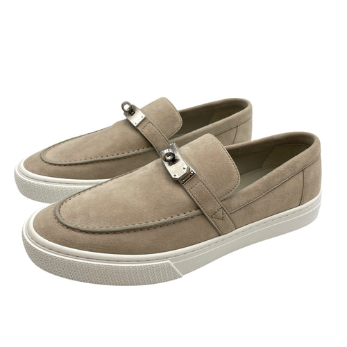 Game 42 Beige Esquisse Slip-on Sneakers in Cherve Leather, Palladium hardware