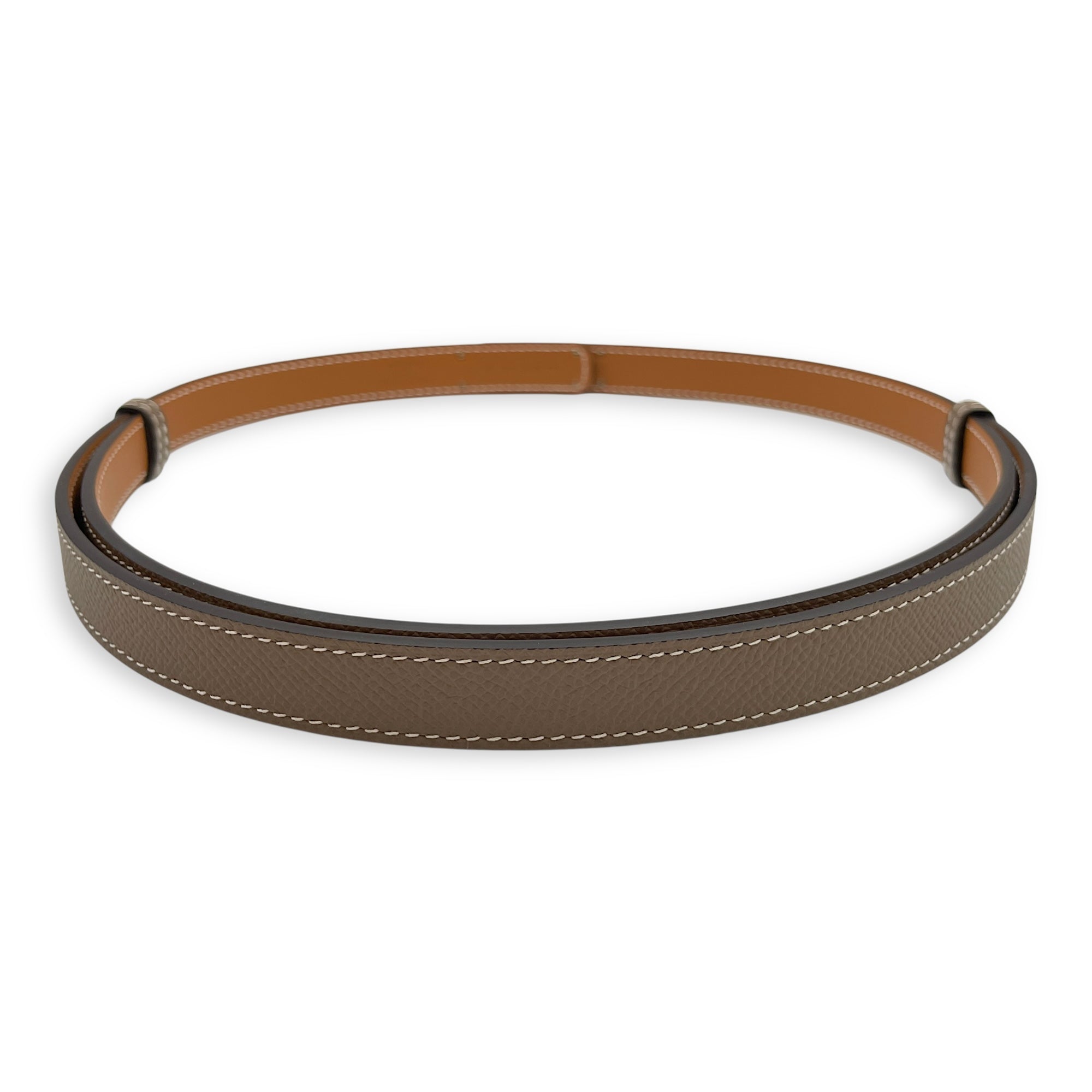 Kelly 18 Etoupe Belt in Epsom, Rose Gold hardware