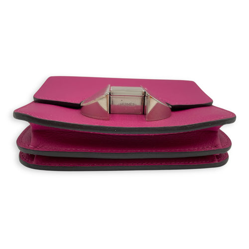 2002 Rose Pourpre Wallet in Evercolor, Palladium hardware