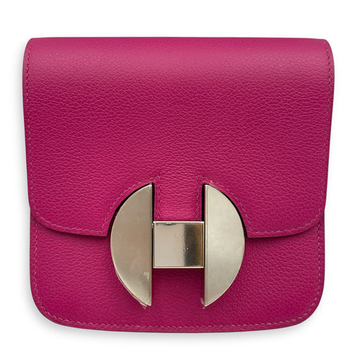 2002 Rose Pourpre Wallet in Evercolor, Palladium hardware