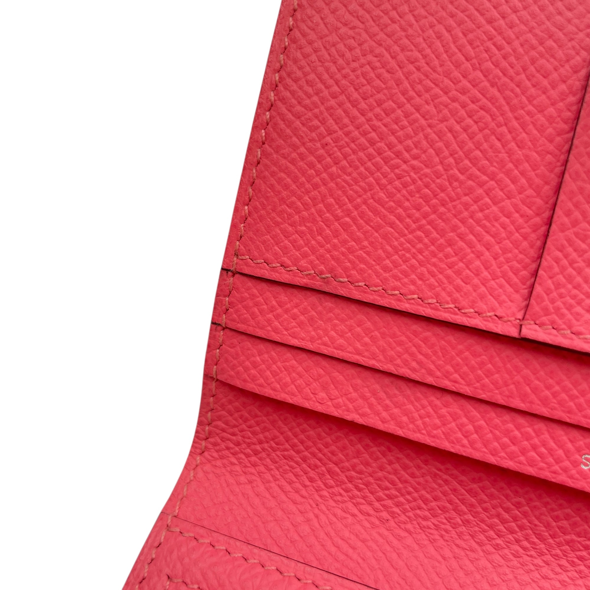 Bearn Compact Rose Azalee Wallet in Epsom, Palladium hardware