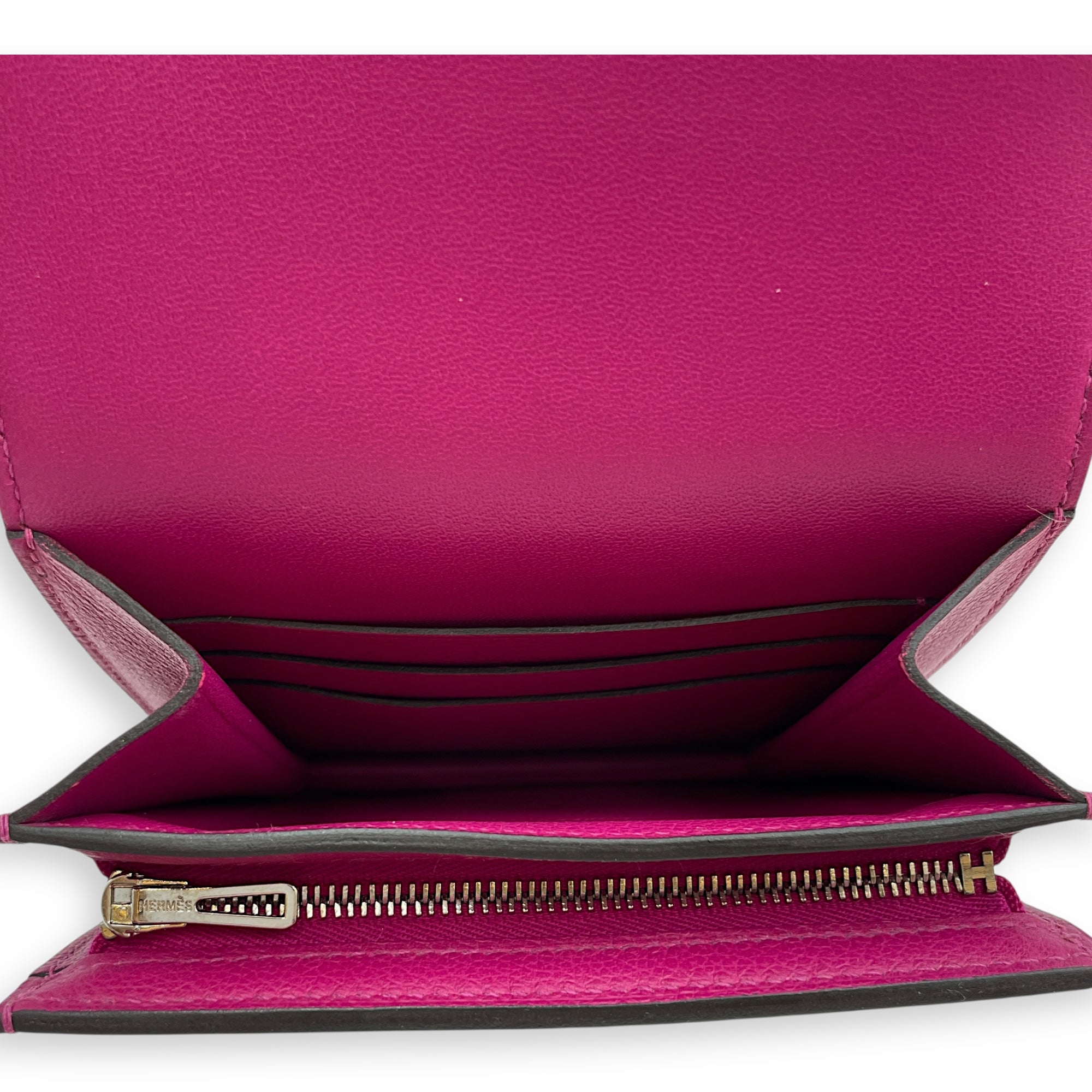 2002 Wallet Rose Pourpre Wallet in Evercolor Palladium hardware CL2506-13332 6