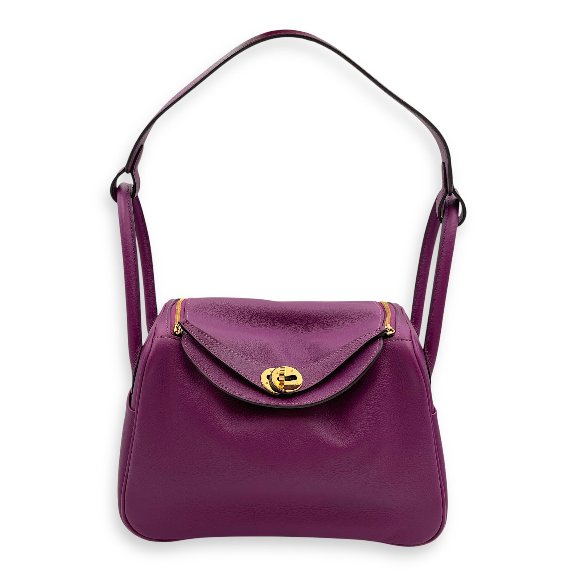 Lindy 26 Anemone in Evercolor, Gold hardware