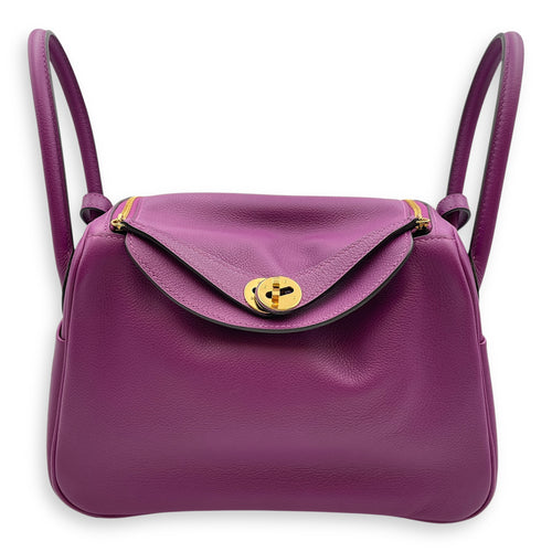Lindy 26 Anemone in Evercolor, Gold hardware