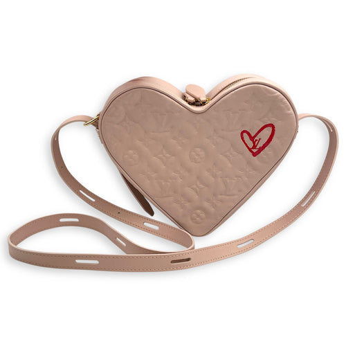 Monogram Fall In Love Sac Coeur Pale Pink Crossbody Bag in Calfskin Gold hardware CL2506-13452 7