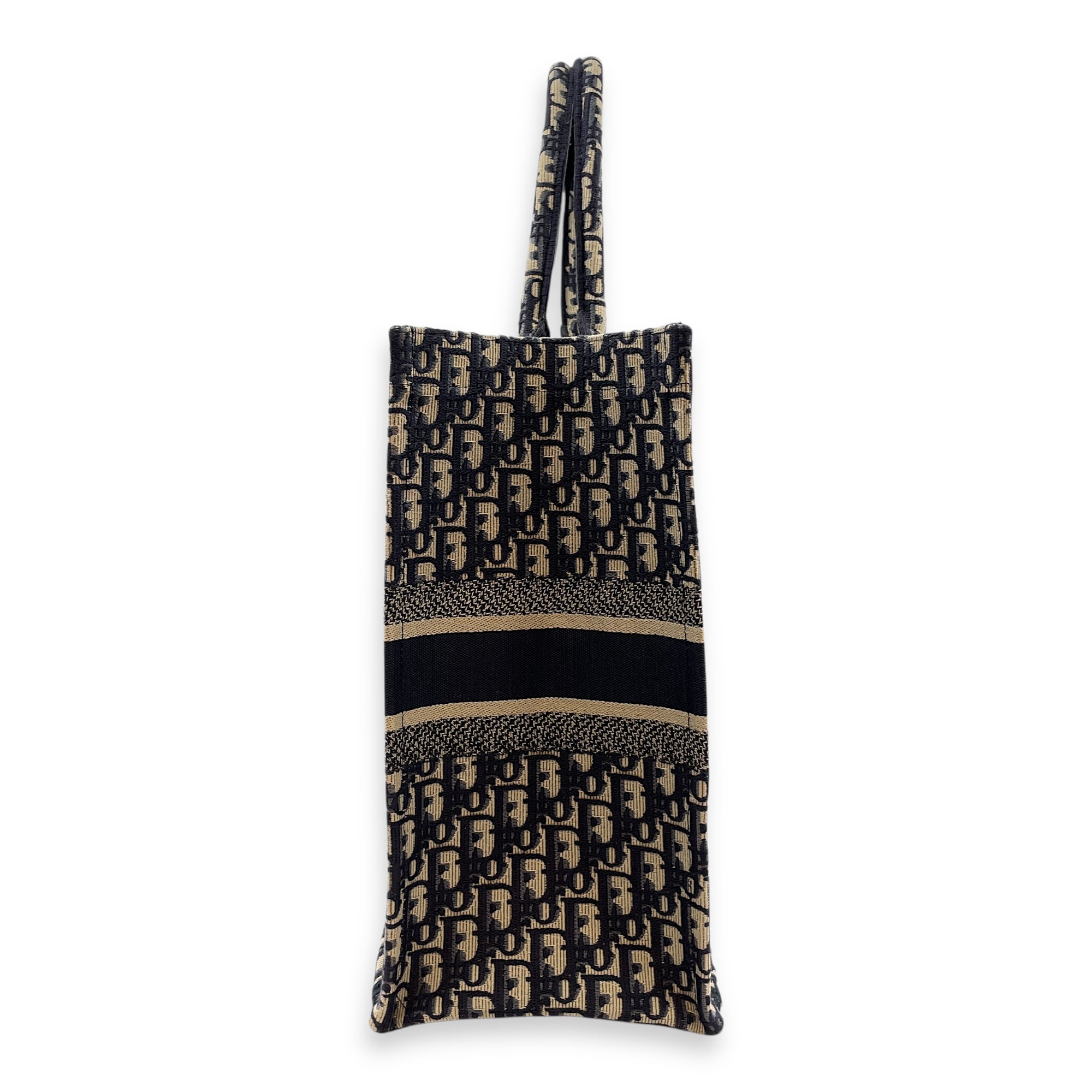Oblique Book Tote Large Blue Shoulder Bag in Canvas