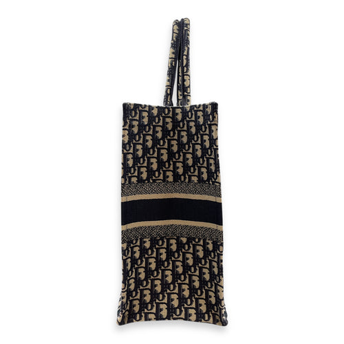 Oblique Book Tote Large Blue Shoulder Bag in Canvas