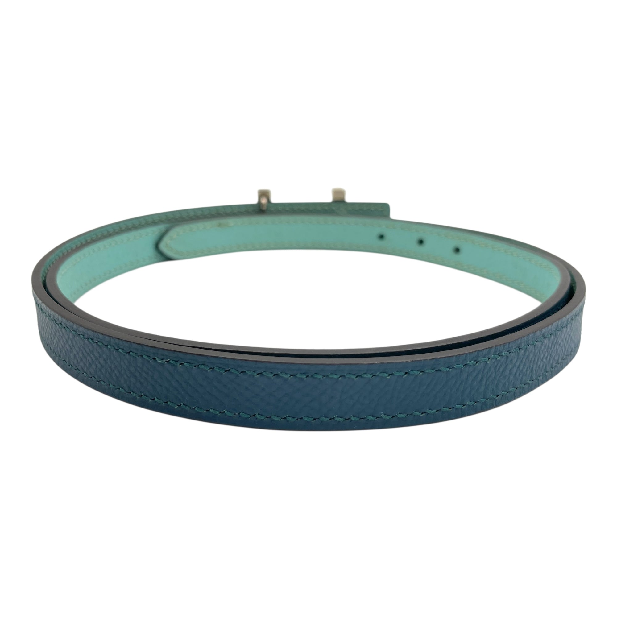 H 13mm x 80cm Colvert/Blue Atoll Belt Kit in Epsom/Swift, Palladium hardware