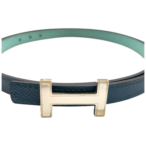 H belt kit. 13mm by 80cm Colvert/Blue atoll Belt in Epsom/Swift Palladium hardware