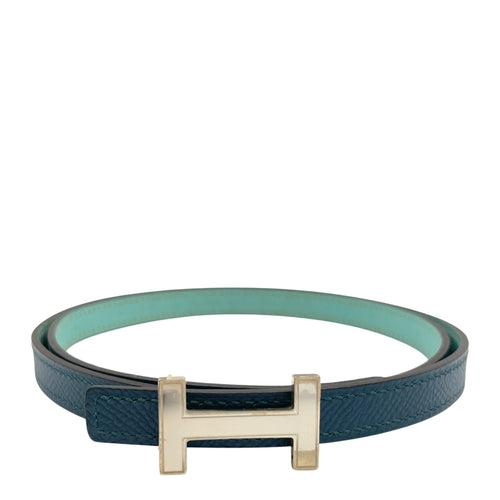H belt kit. 13mm by 80cm Colvert/Blue atoll Belt in Epsom/Swift Palladium hardware