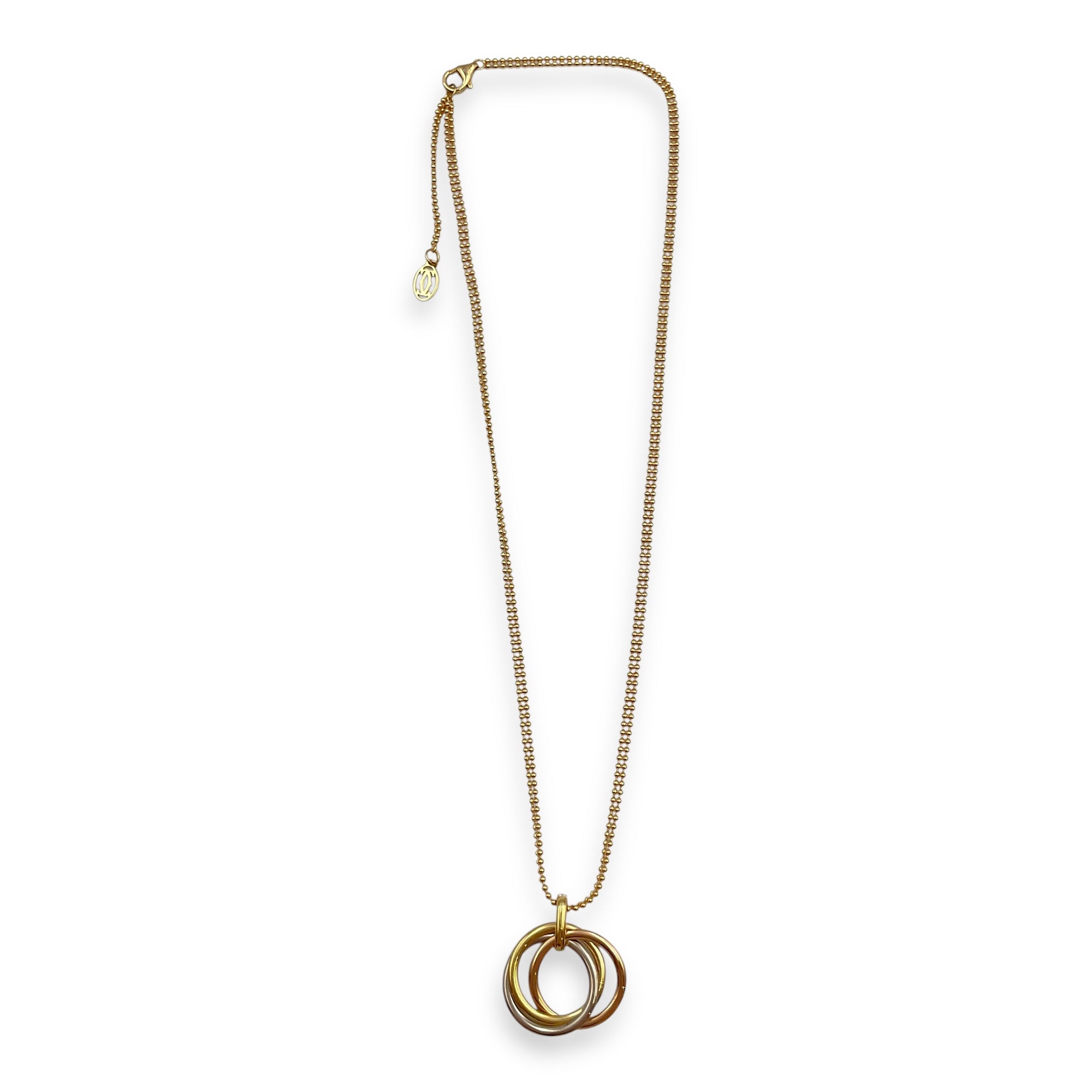 Trinity Medium Model Necklace in Gold Hardware