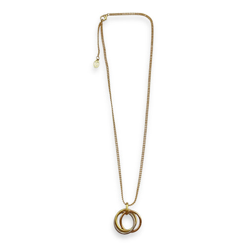 Trinity Medium Model Necklace in Gold Hardware