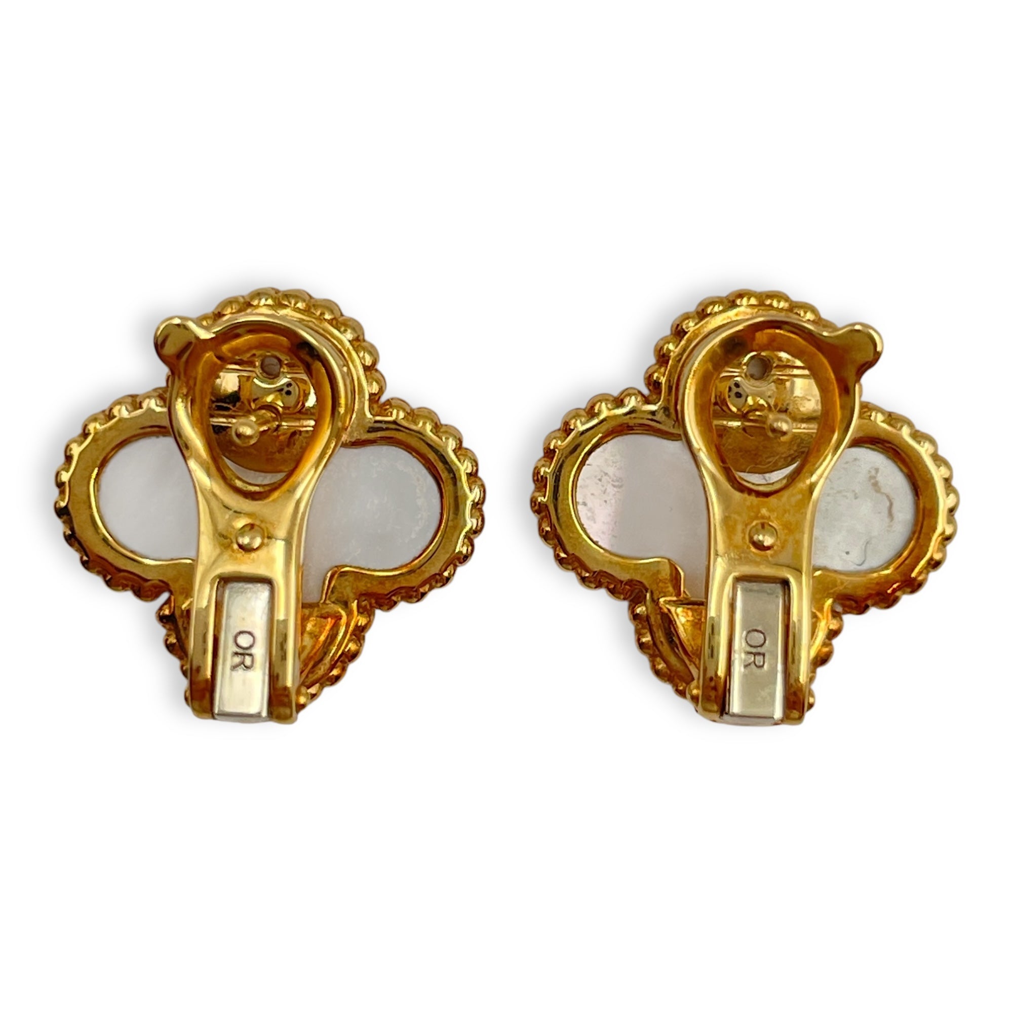 Vintage Alhambra Earrings in White