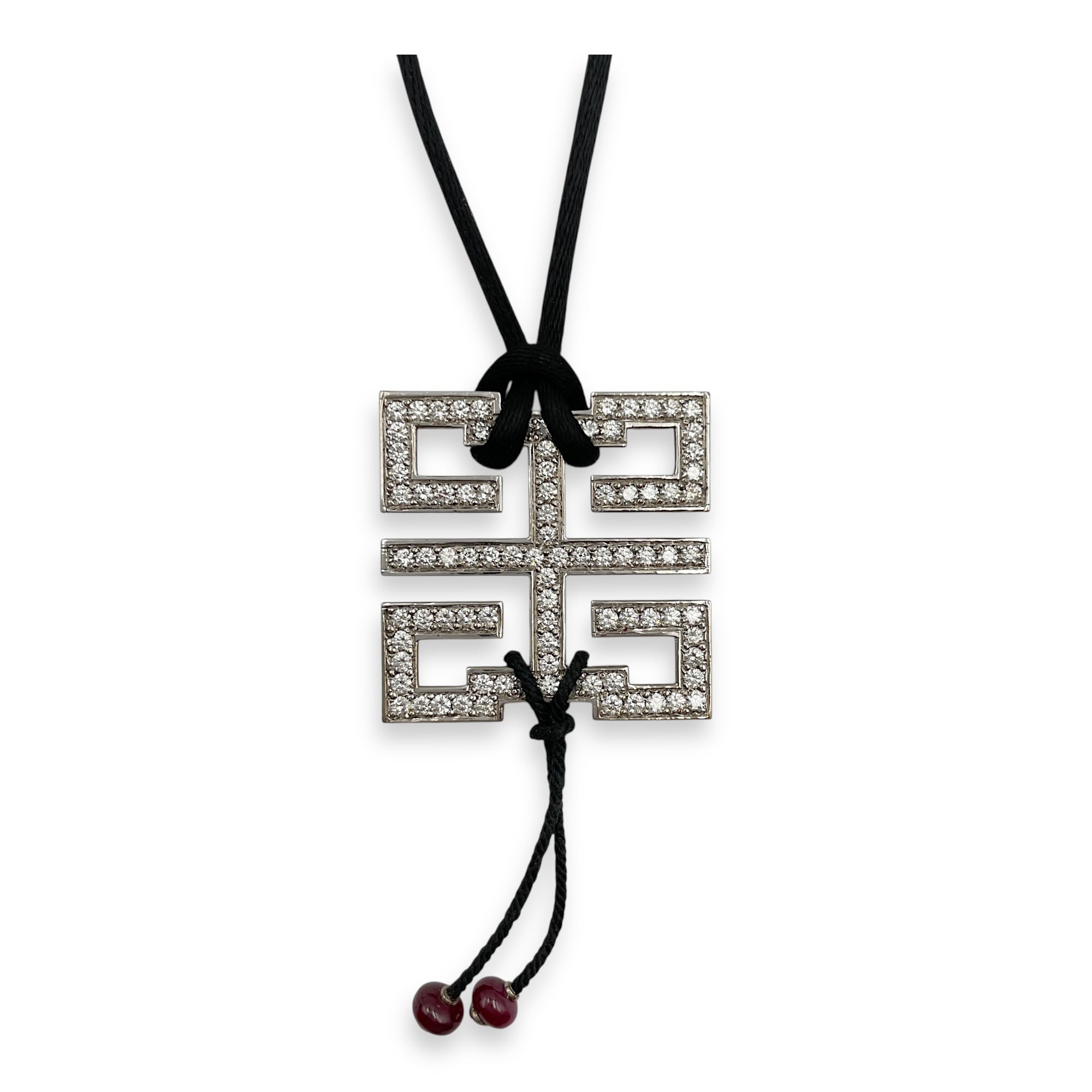 Le Baiser du Dragon Pendant in White Gold Hardware