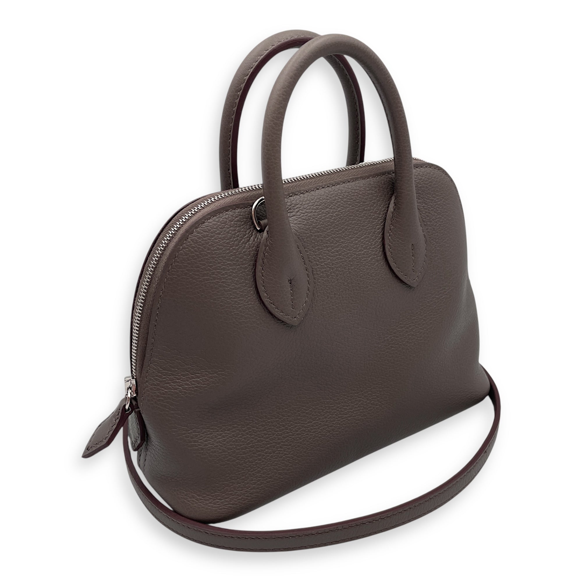 Bolide 1923 Mini Etain/Gris Tourterelle in Evercolor, Palladium hardware