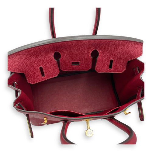 Birkin 25 Rouge Grenat in Togo, Gold hardware