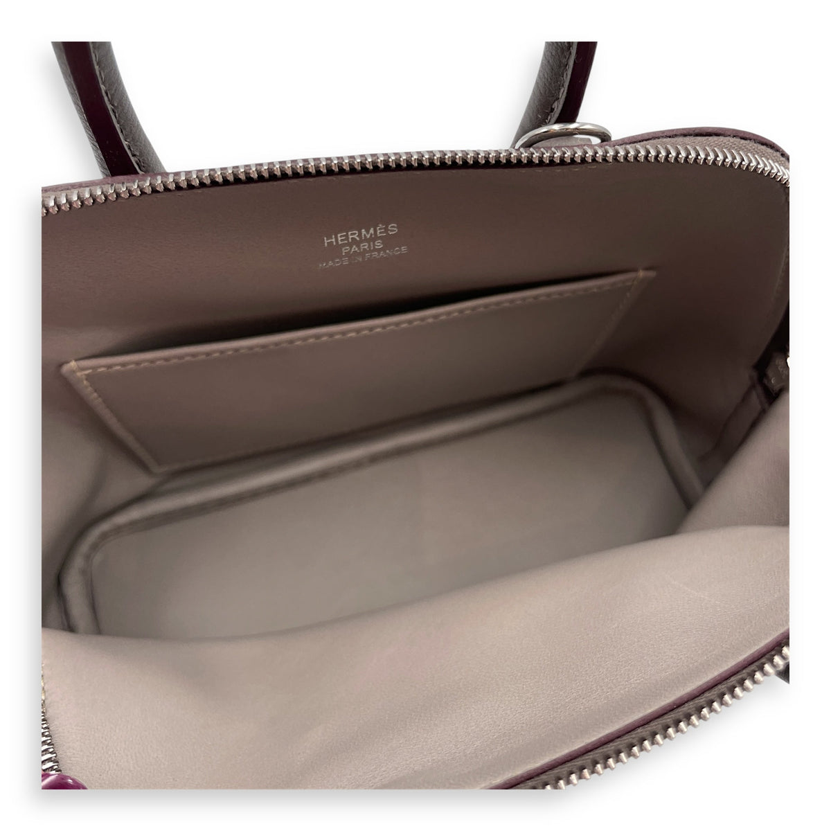 Bolide 1923 Mini Etain/Gris Tourterelle in Evercolor Palladium hardware