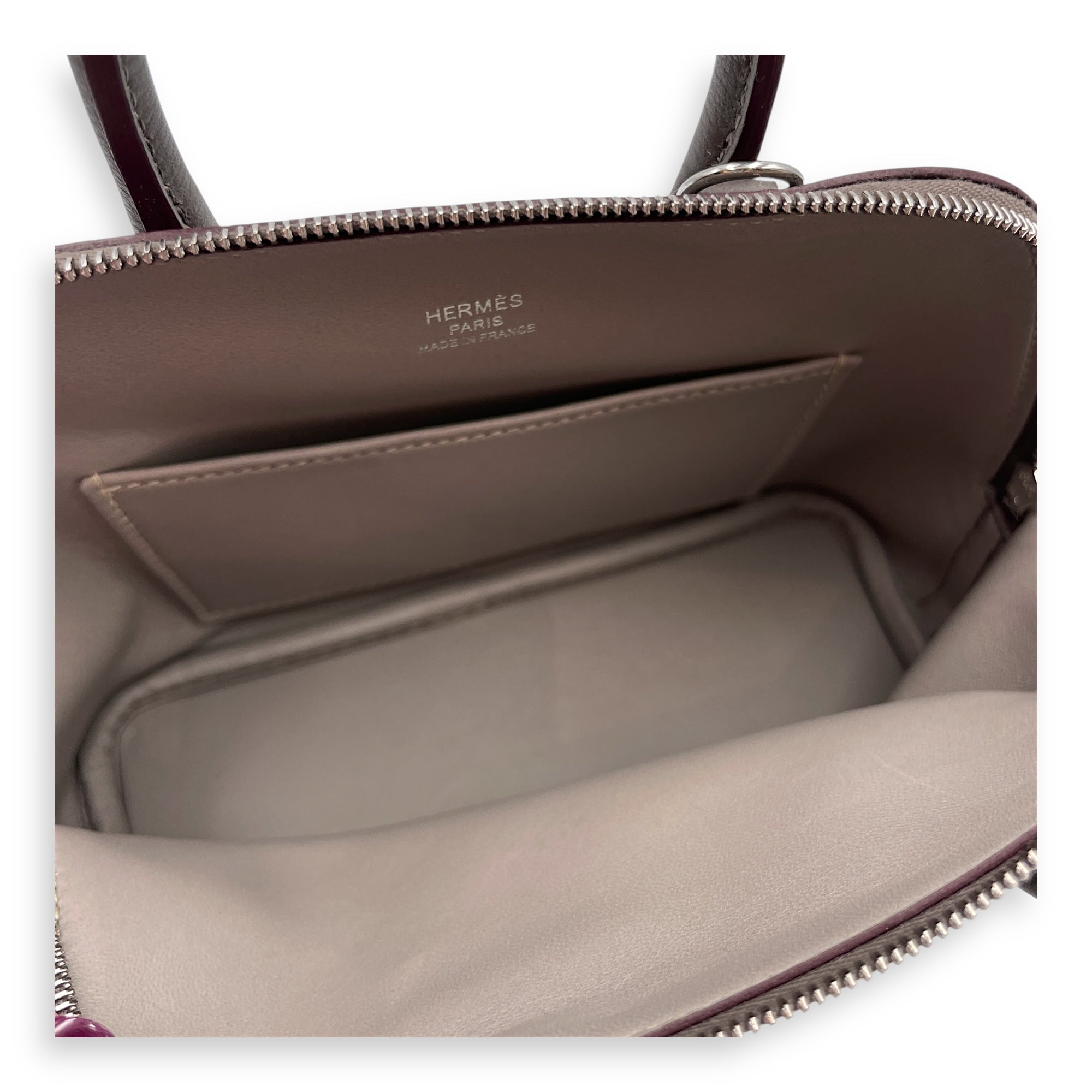 Bolide 1923 Mini Etain/Gris Tourterelle in Evercolor, Palladium hardware