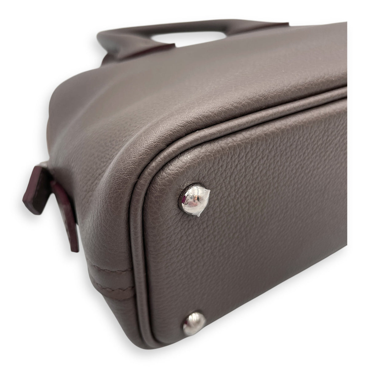 Bolide 1923 Mini Etain/Gris Tourterelle in Evercolor Palladium hardware