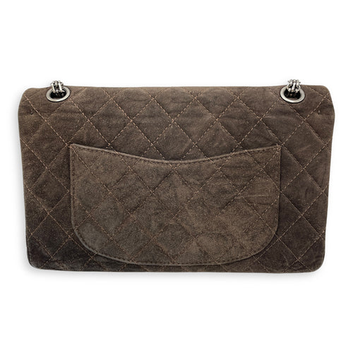 Reissue double flap Brown Shoulder Bag, Silver hardware