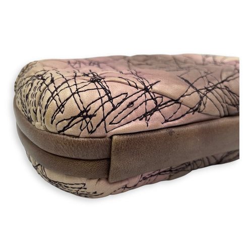 Knot lock Pink Clutch in Nappa Leather Silver hardware CL2506-13585 7