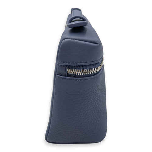 Extra pocket 19 Blue Crossbody Bag in Calfskin, Silver hardware