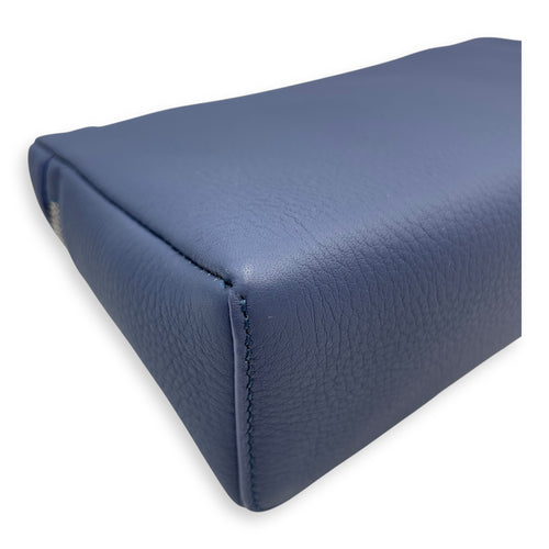 Extra pocket 19 Blue Crossbody Bag in Calfskin, Silver hardware