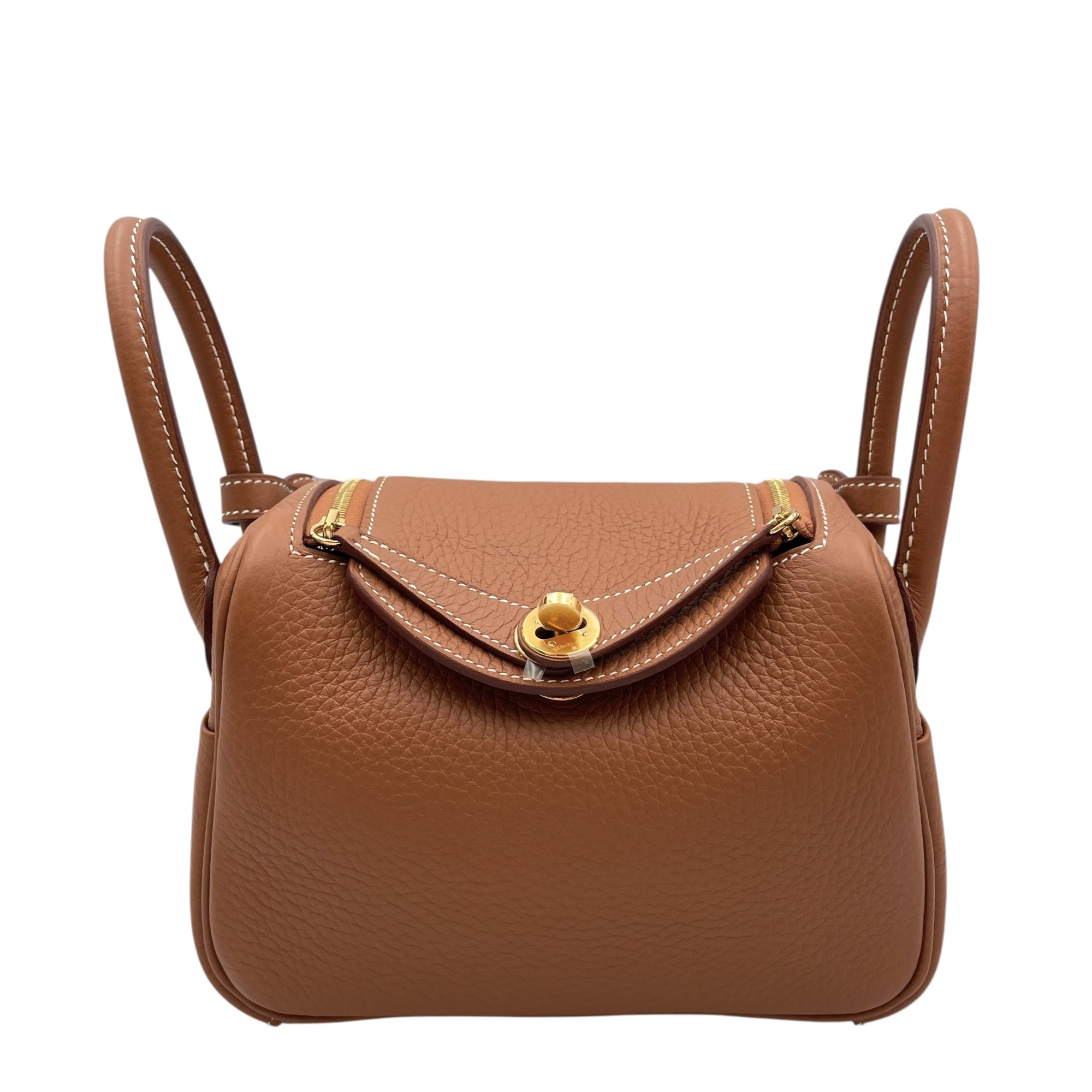 Lindy II Mini Gold in Clemence, Gold hardware