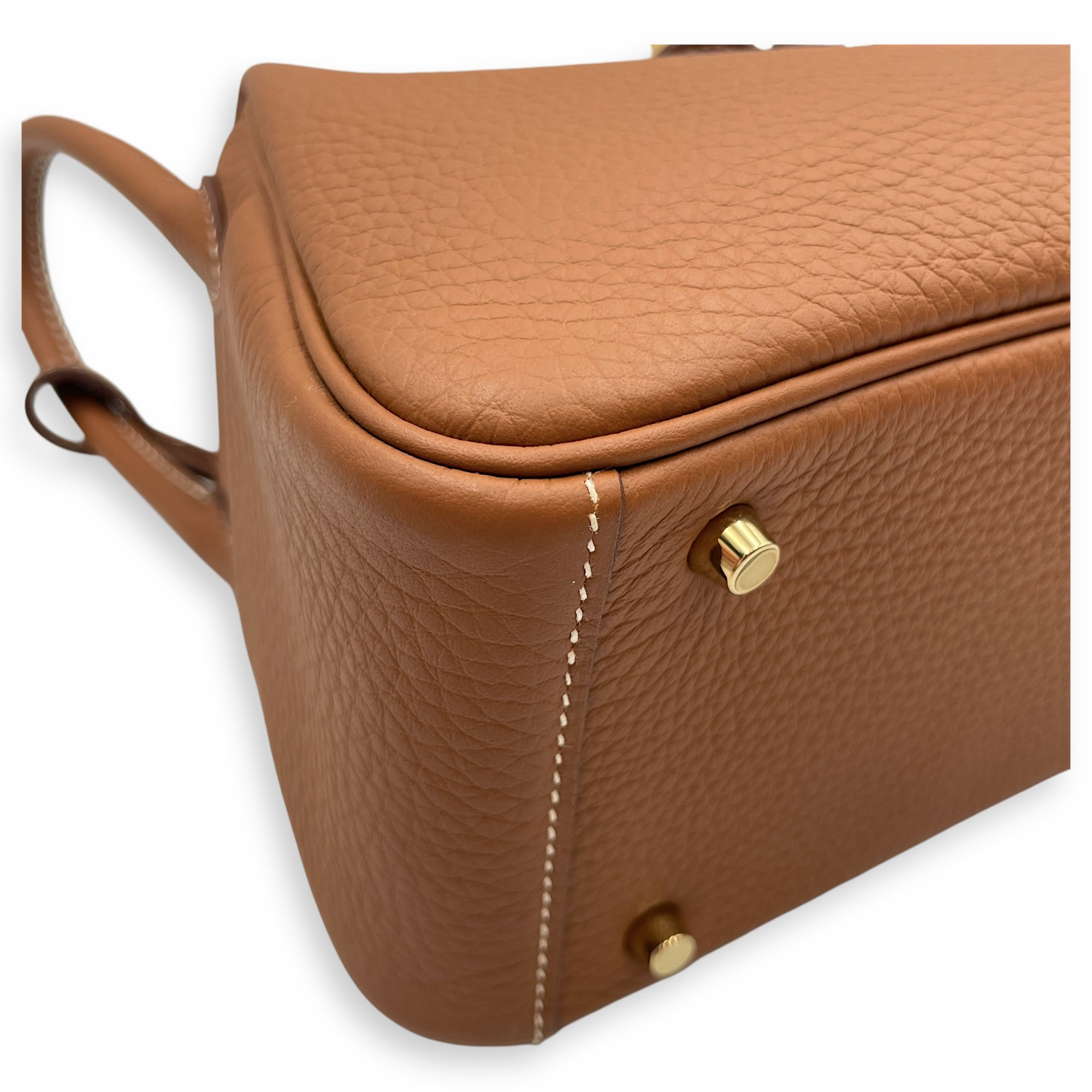 Lindy II Mini Gold in Clemence, Gold hardware